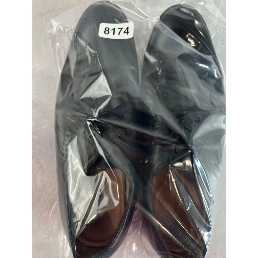Johnston & Murphy Mens Black Leather Lace-Up Oxford‎ Dress Shoes Sz 8 Dress Work